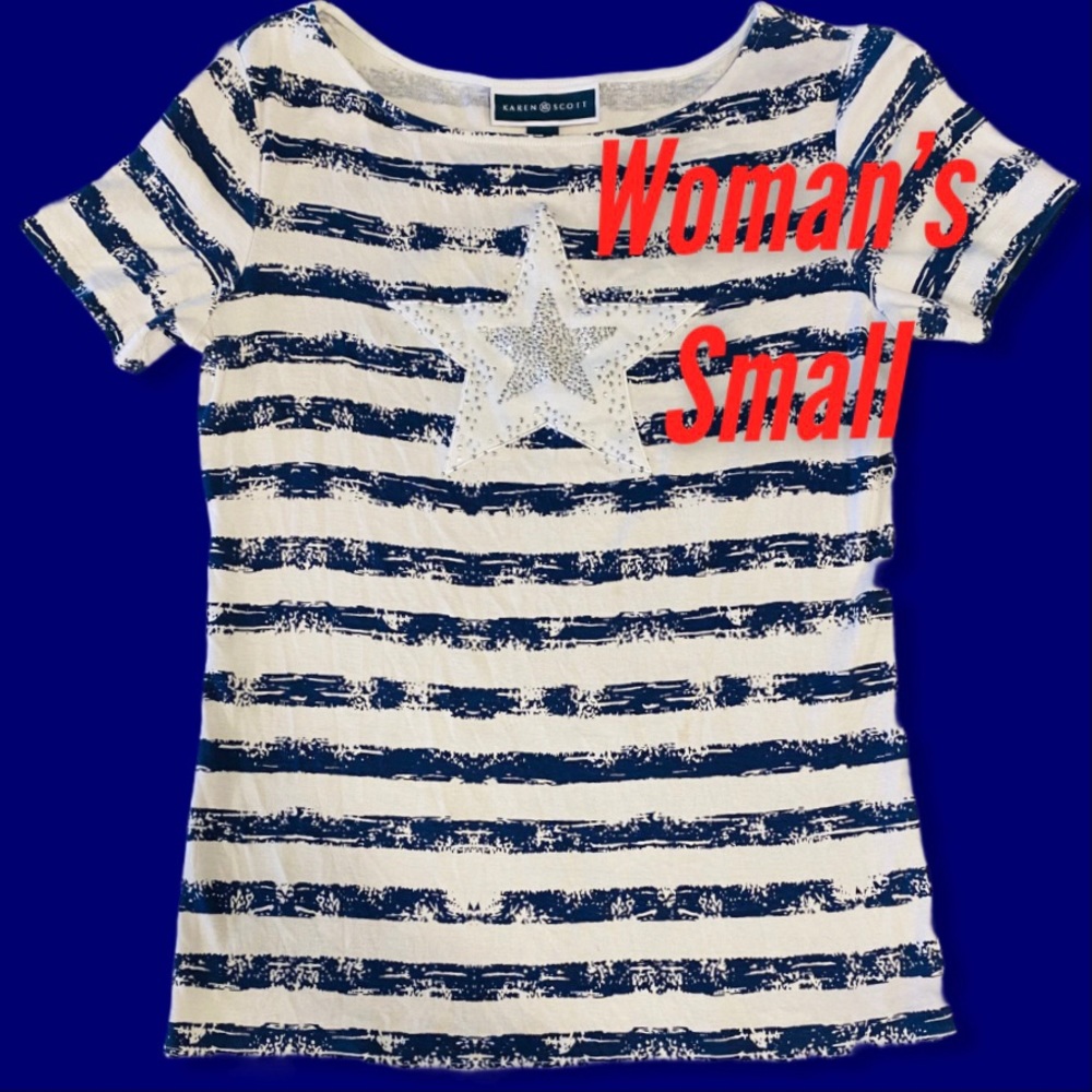 Striped Star Top